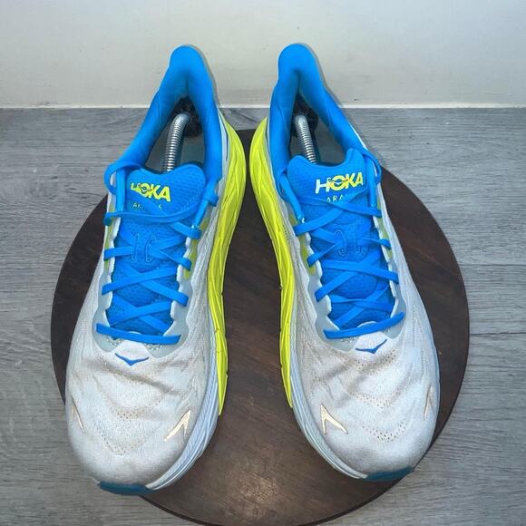 Hoka One One Arahi 6 Mens Size 11.5D Blue Yellow Athletic Running Shoes Sneakers main image 5